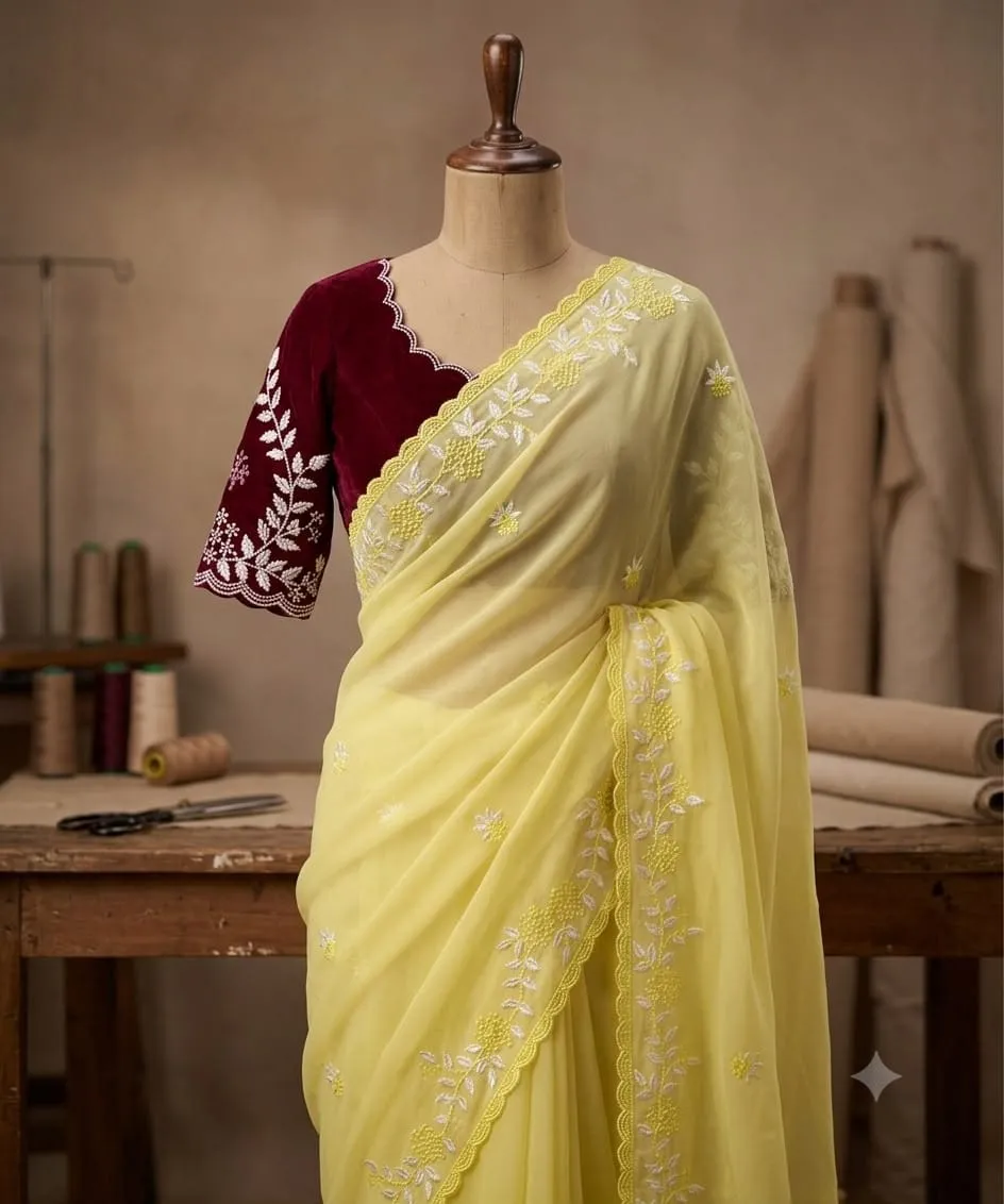 CLASSY PURE GEORGETTE SAREE — view 7
