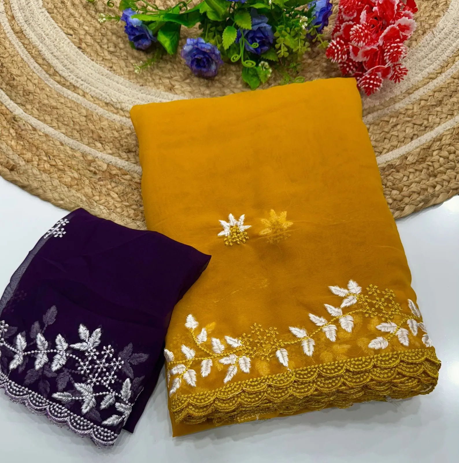 CLASSY PURE GEORGETTE SAREE — view 4